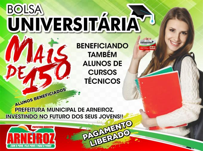 Liberado o pagamento do Bolsa Universitária