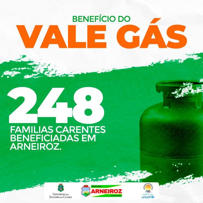 Vale Gás.  248 famílias beneficiadas.