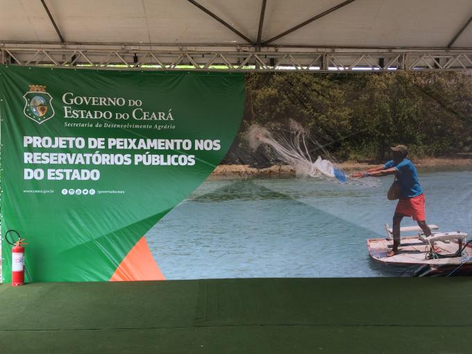 Peixamento na Barragem do Rio Jaguaribe em Arneiroz