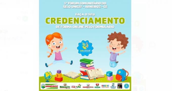 Município de Arneiroz está inscrito para a Edição 2017-2020 do Selo UNICEF.