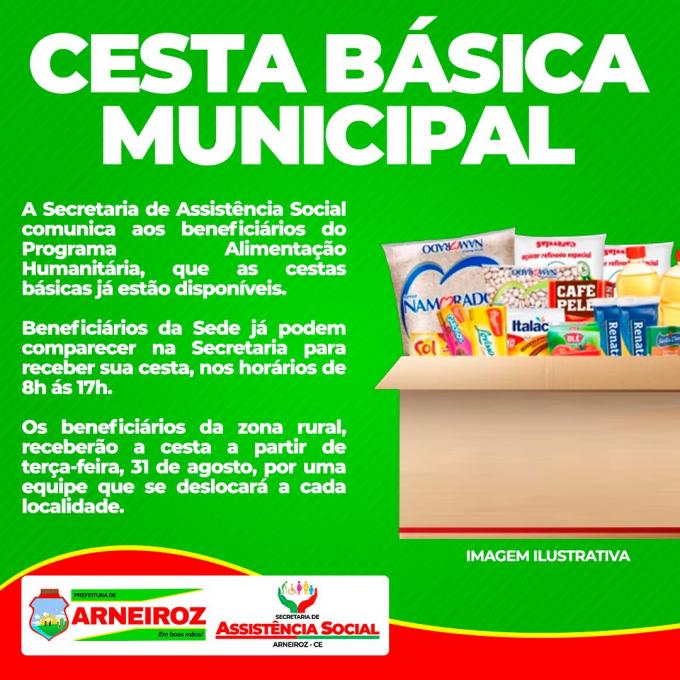 Liberada a retirada da Cesta básica Municipal 