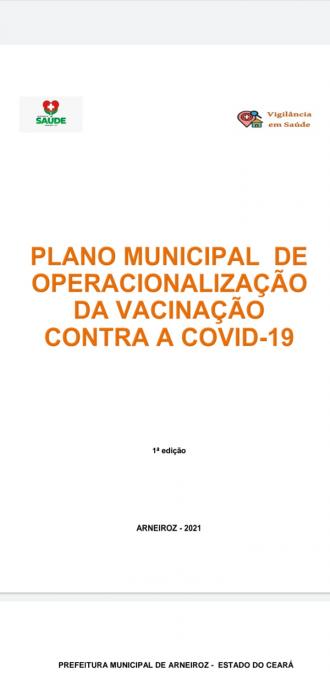 Plano Municipal de Operacionalização da Vacinação contra o COVID-19. 